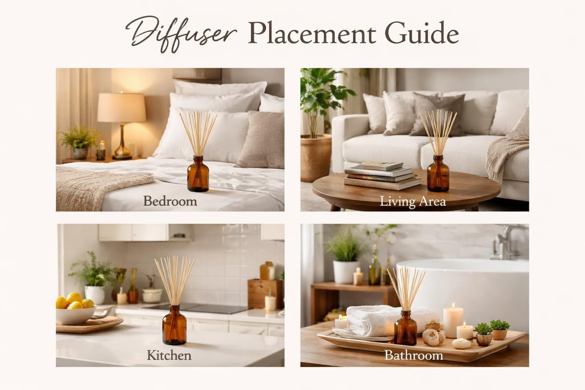 Strategic diffuser placement in home