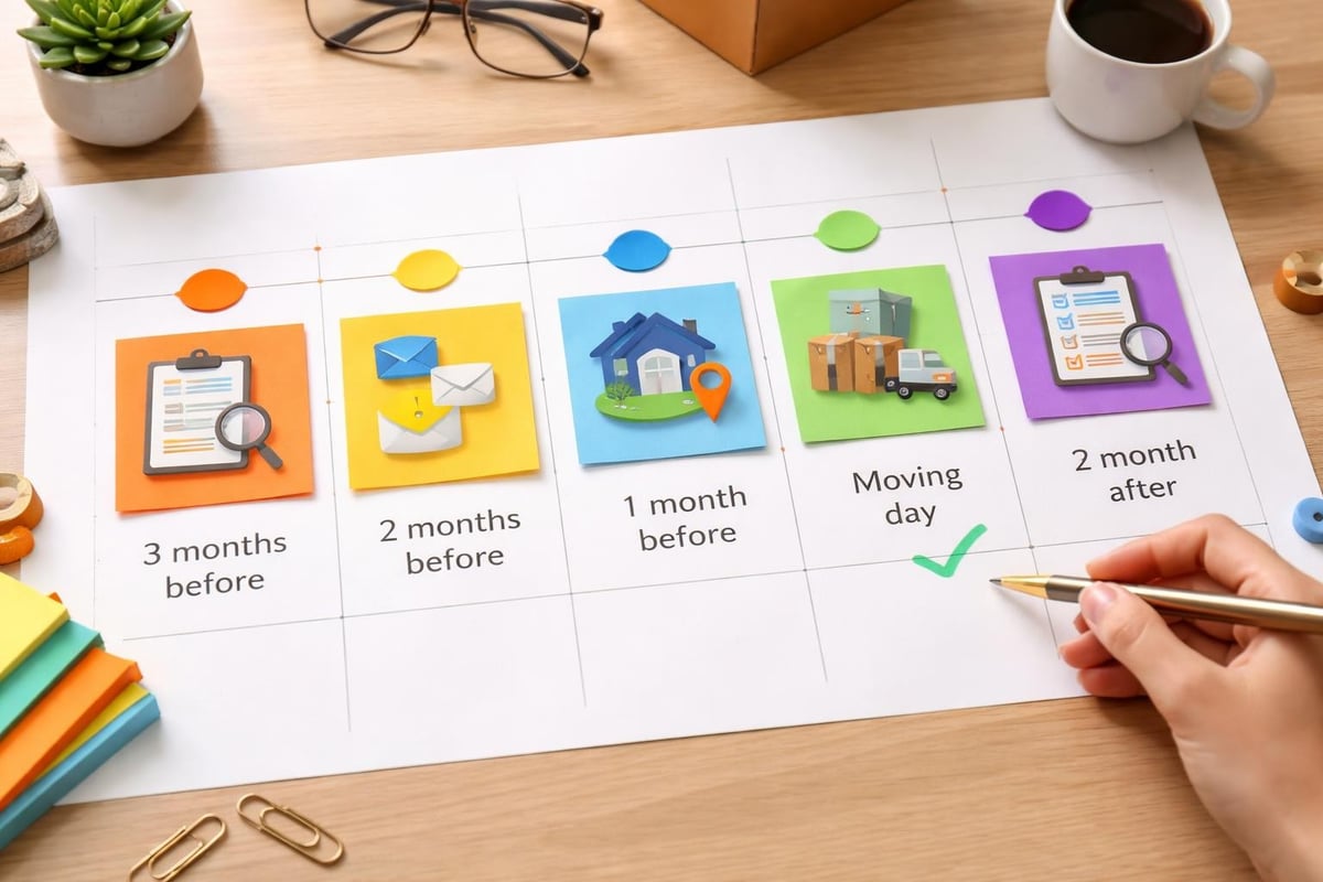 Calendrier formalités déménagement