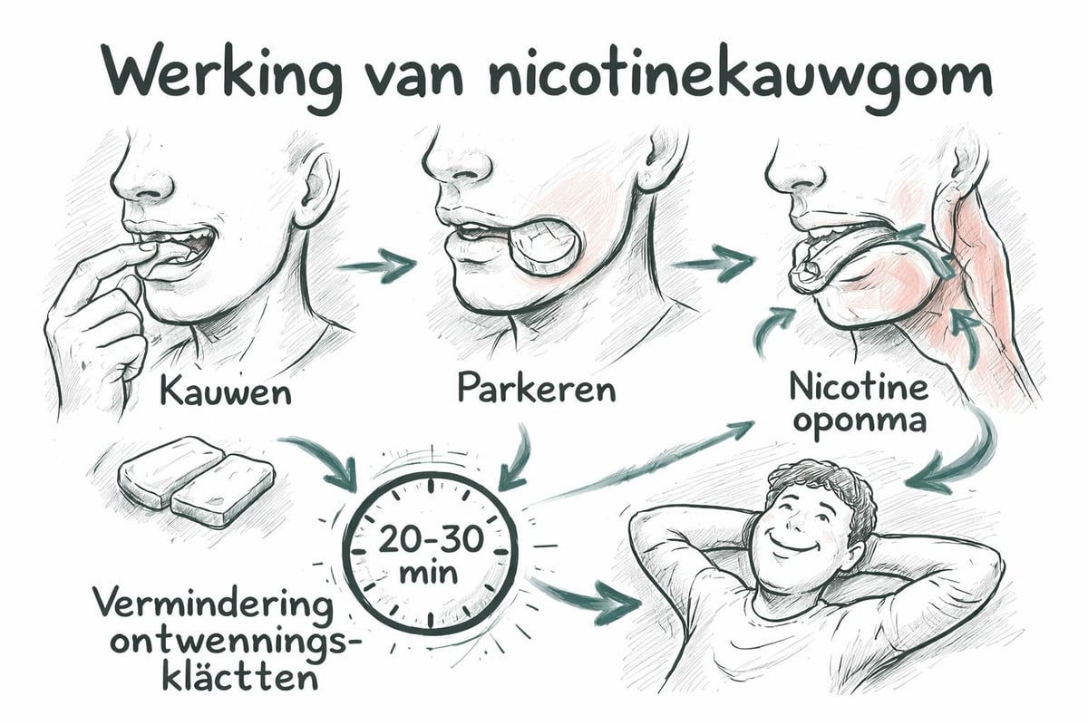 Kauwgum nicotine sterkte mechanisme