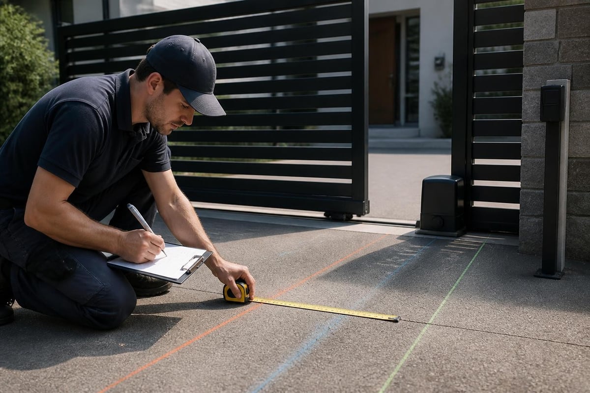 Driveway gate installation planning
