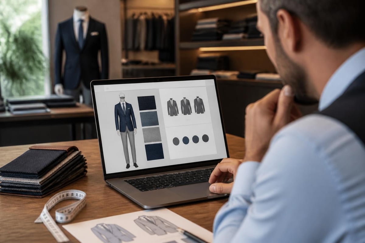 Online suit customization interface