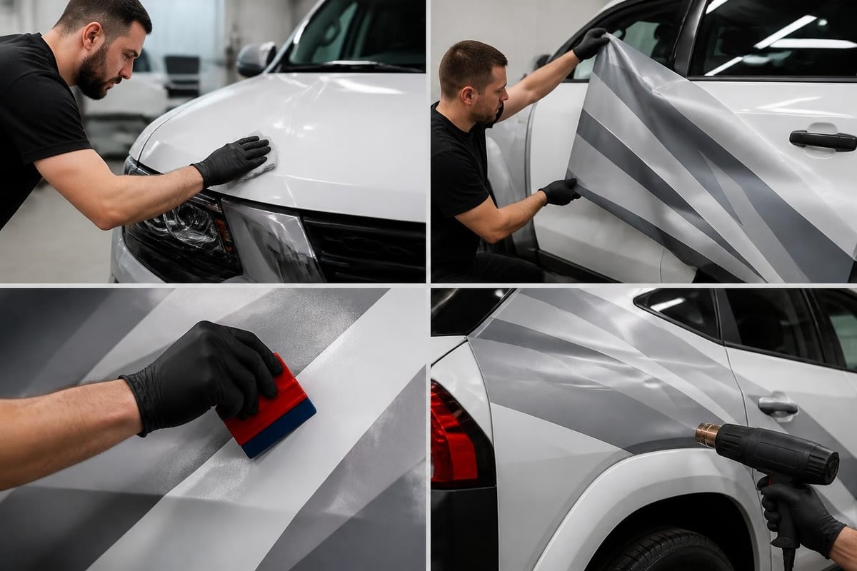 Professional vehicle wrap installation process