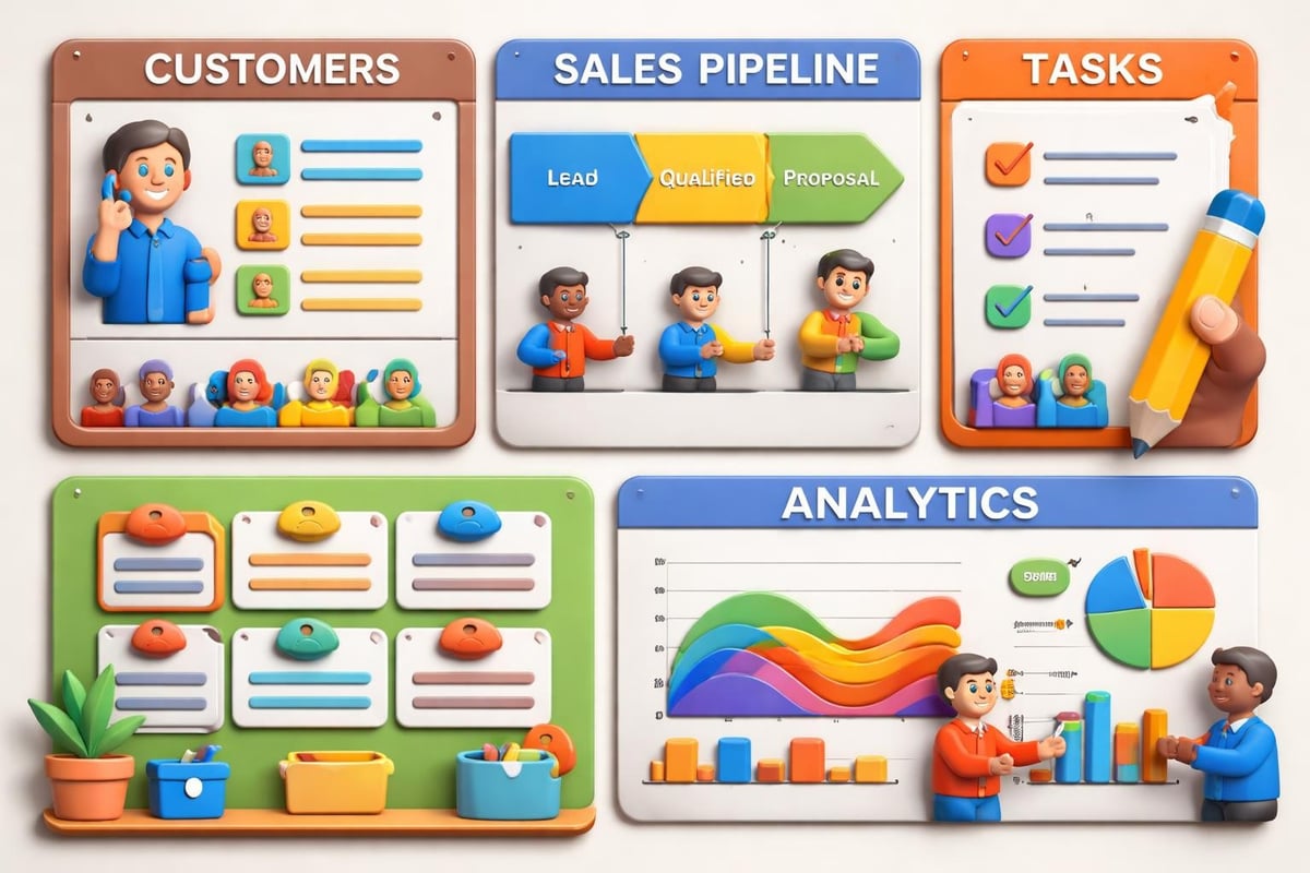 FileMaker CRM dashboard interface