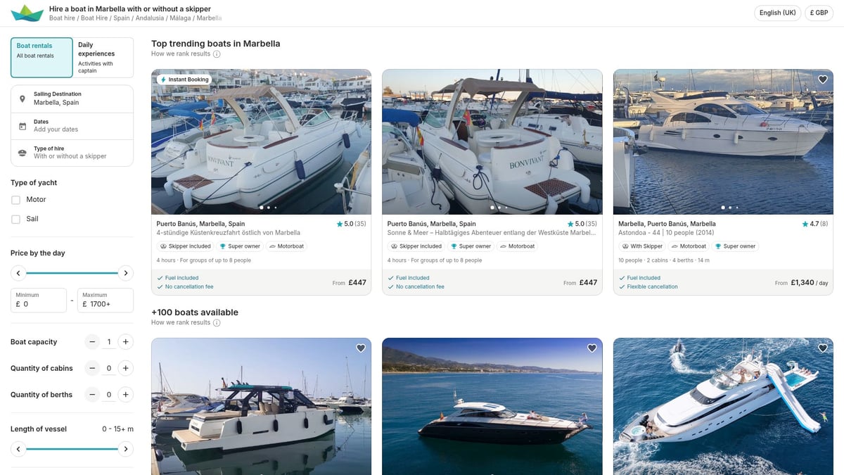 7 Best Ways To Rent A Boat Marbella In 2026 - Nautal – Local Experts with Flexible Options