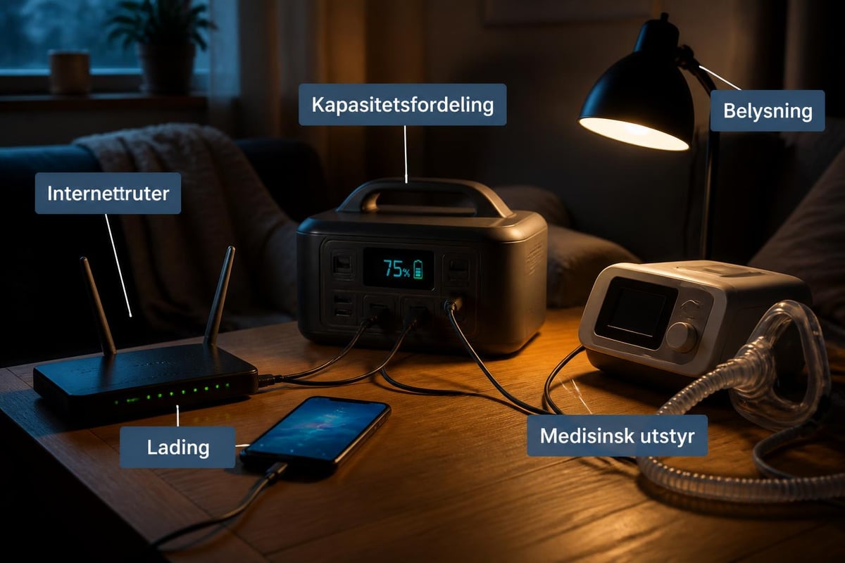 Strømstasjon med kritisk utstyr