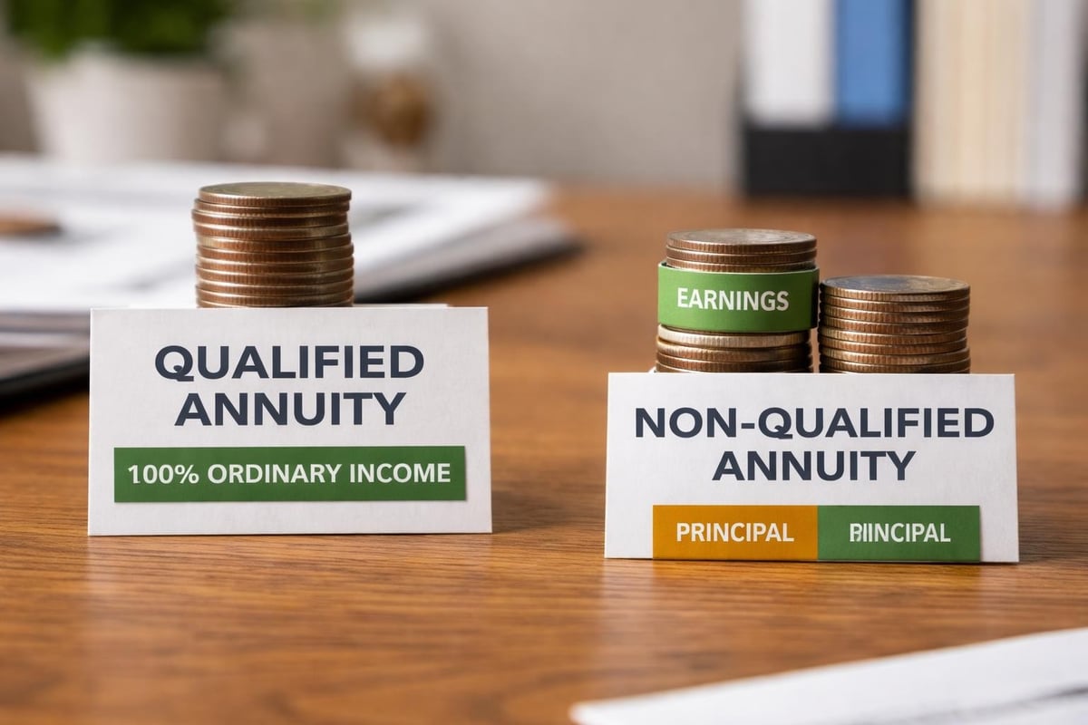 Qualified versus non-qualified annuity taxation