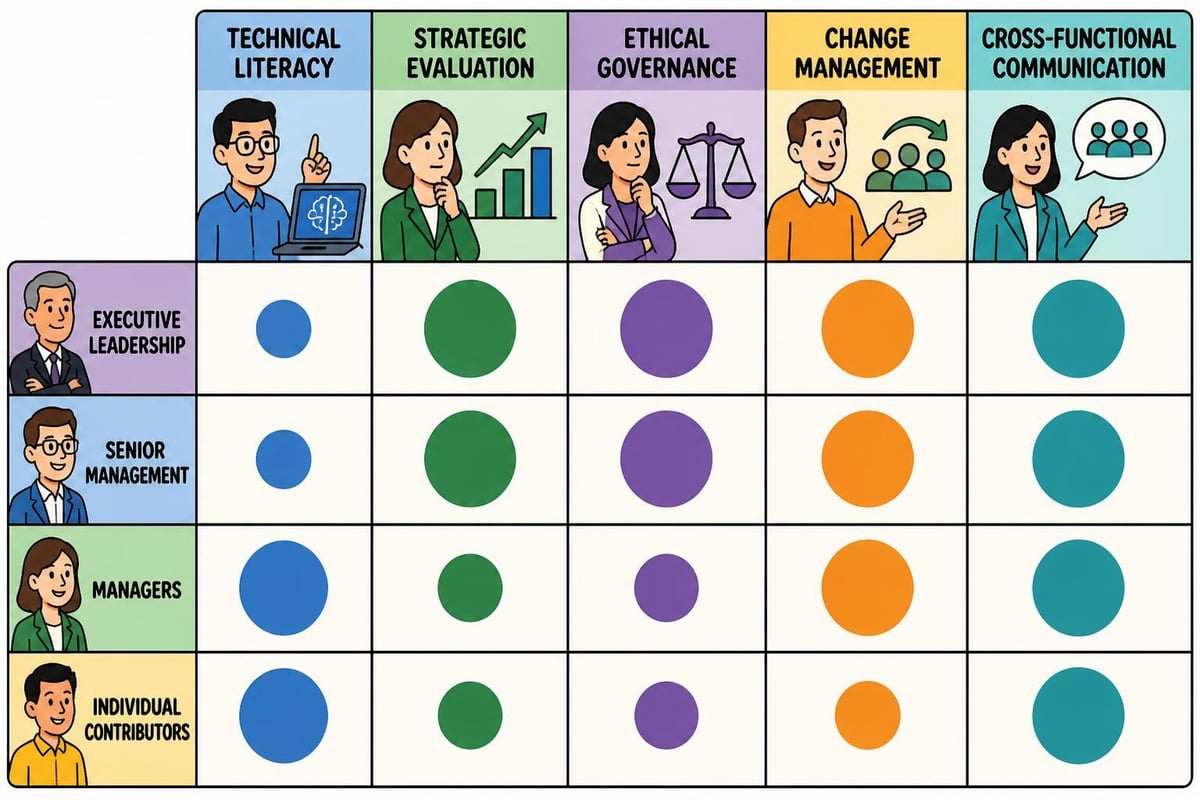 Core competencies in AI management training