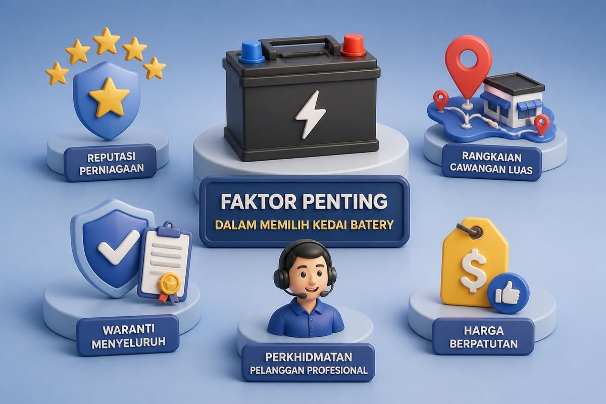 Kriteria pemilihan kedai batery