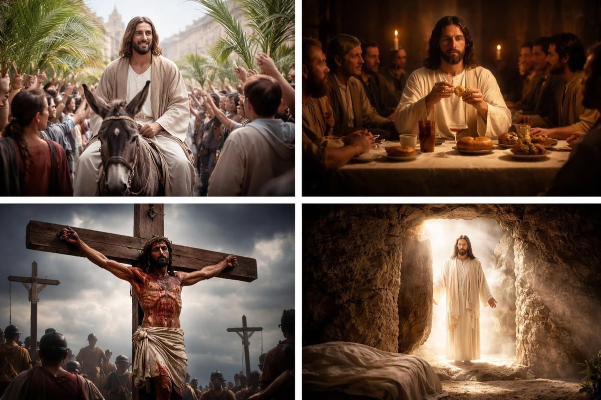 Palm Sunday timeline