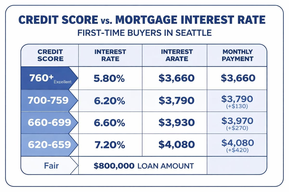 Credit score impact on rates