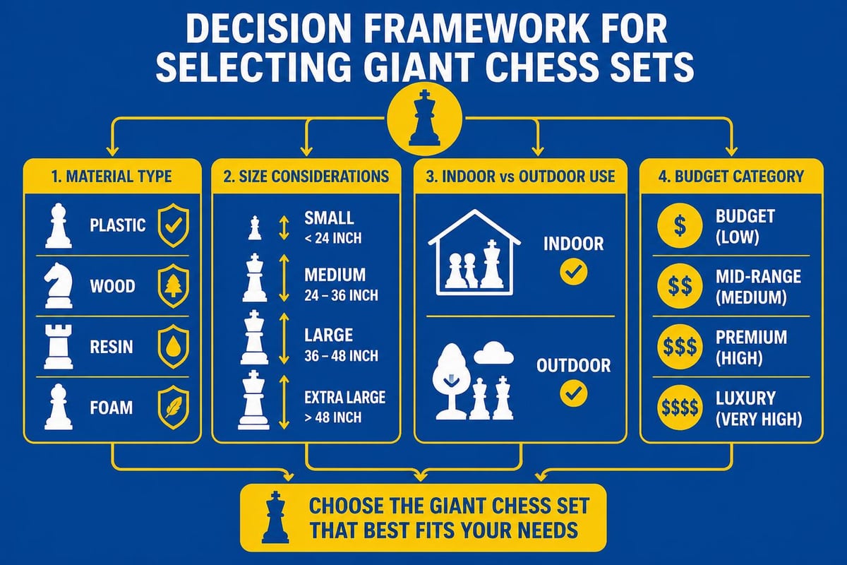 Comparing giant chess set options