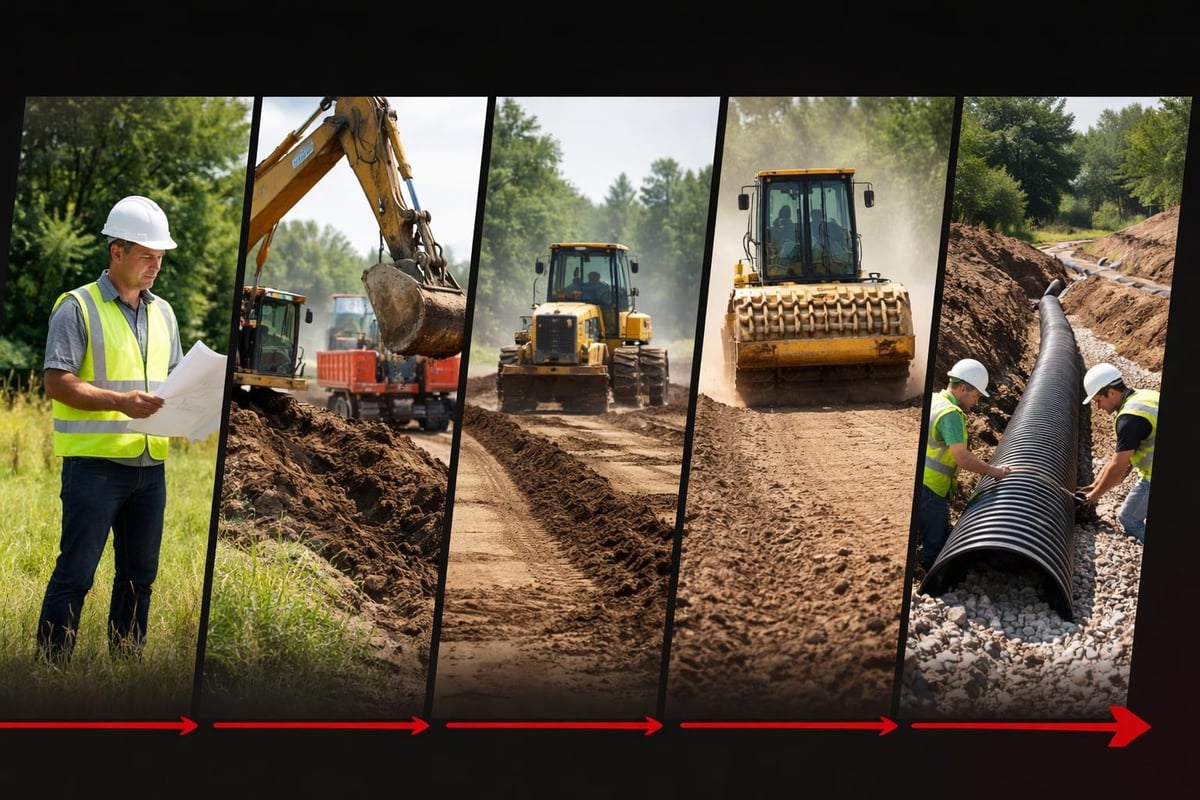 Earthworx site preparation stages