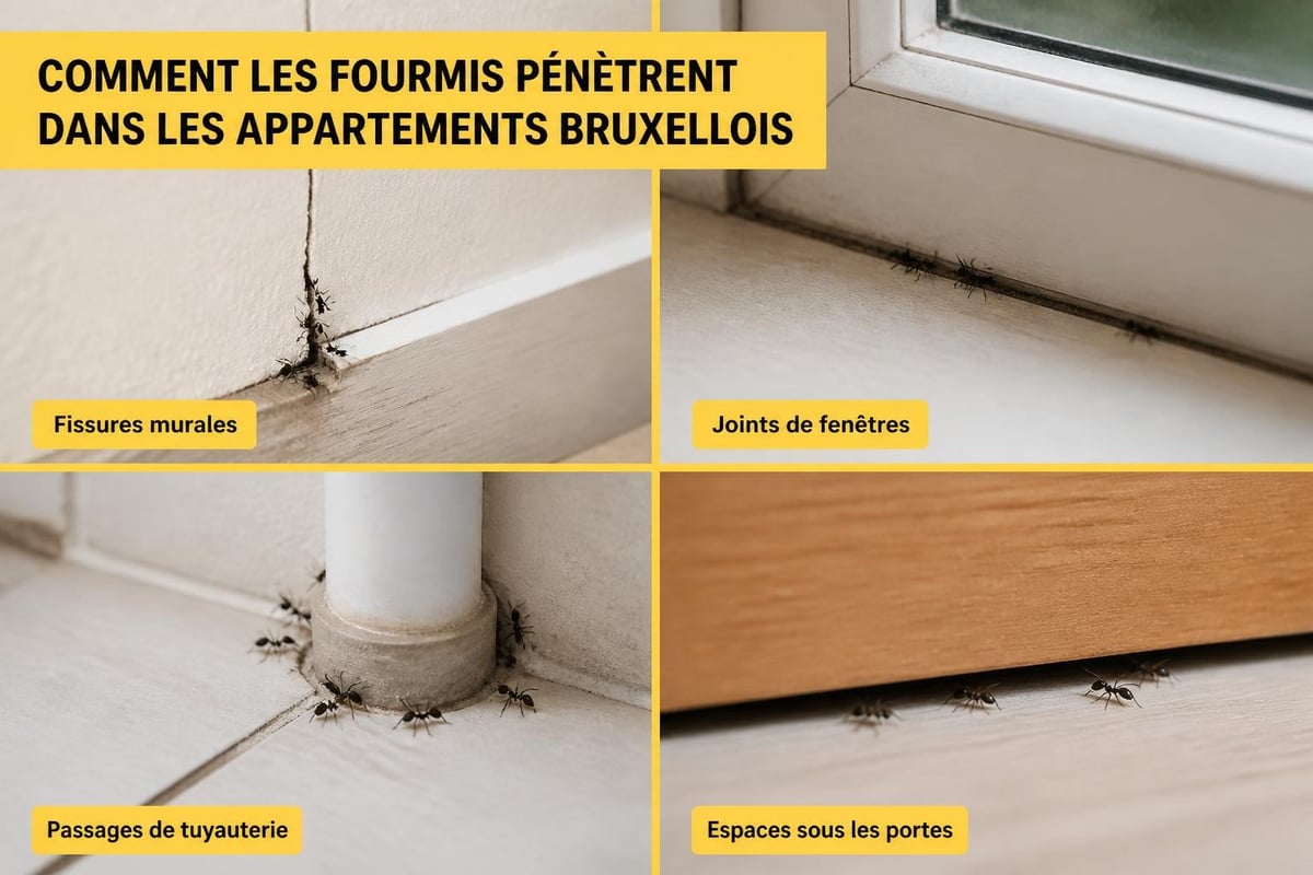 Points d'entrée des fourmis