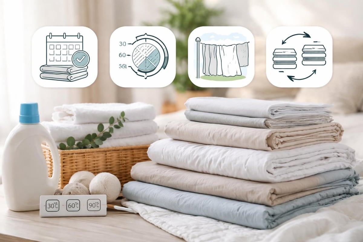 Bedding care routine