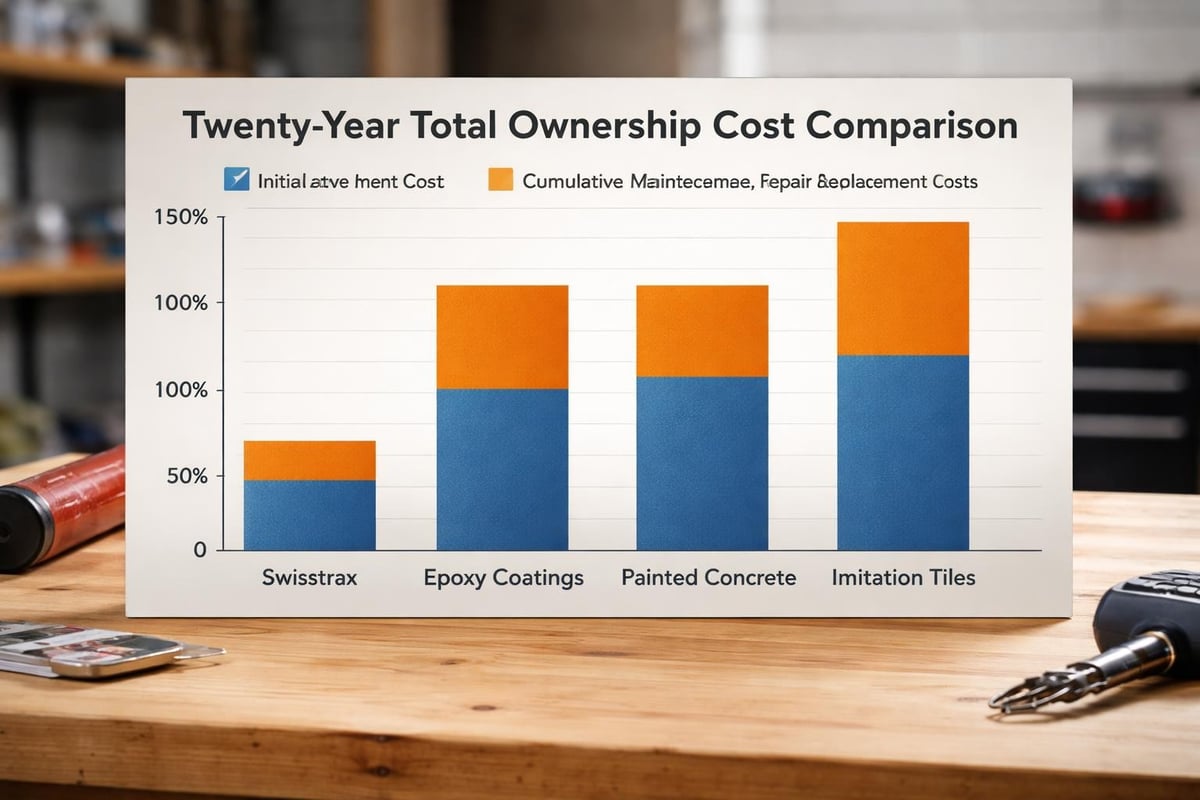 Swiss track garage flooring cost comparison