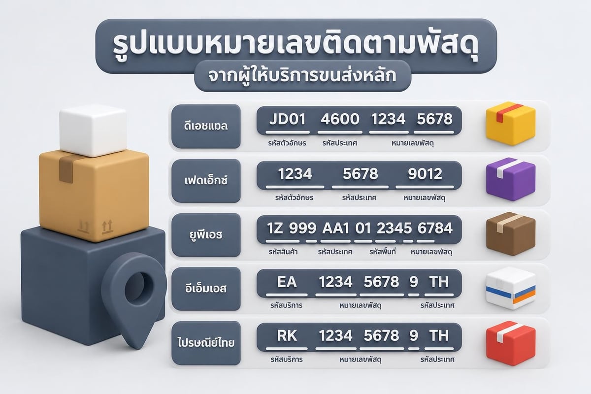 Tracking number formats