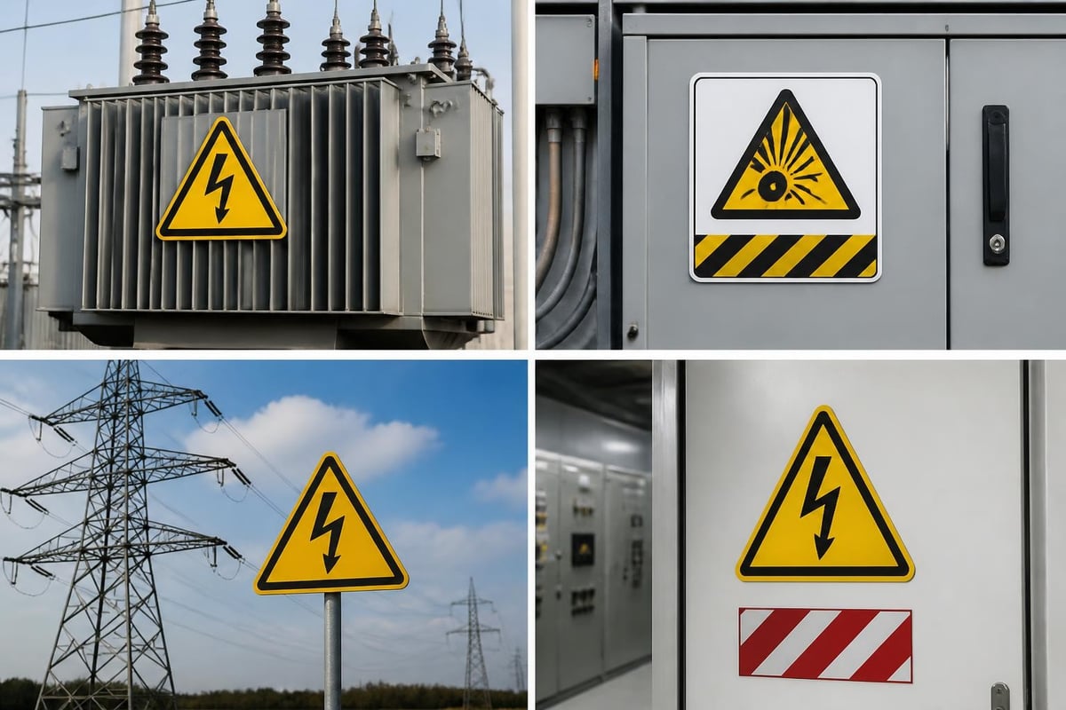 Electrical hazard sign categories
