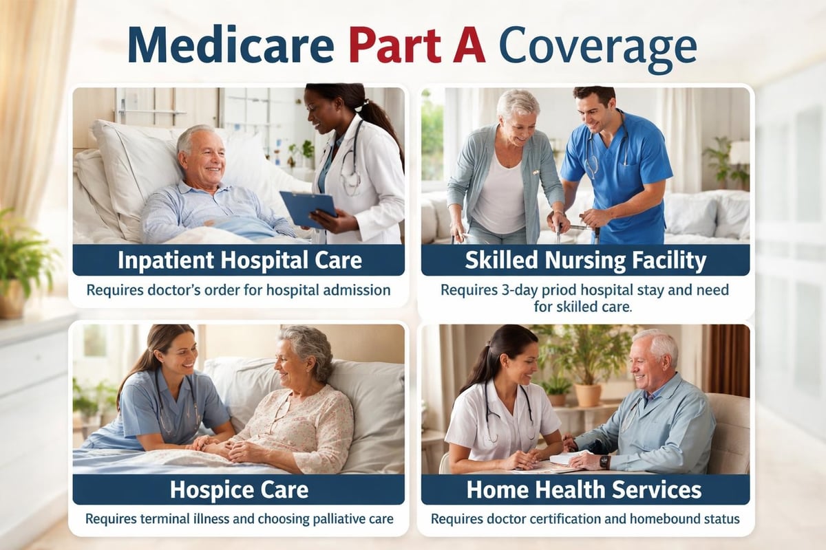Medicare Part A and B: Complete Coverage Guide 2026 1 Medicare Part A coverage components