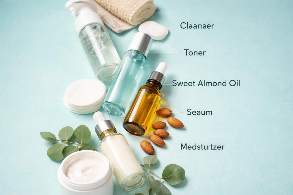 Layering sweet almond oil with treatments
