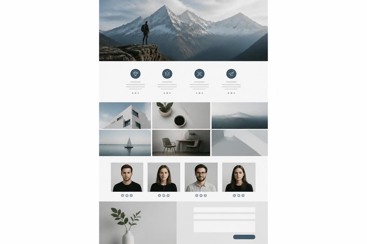 Onepage Website Struktur