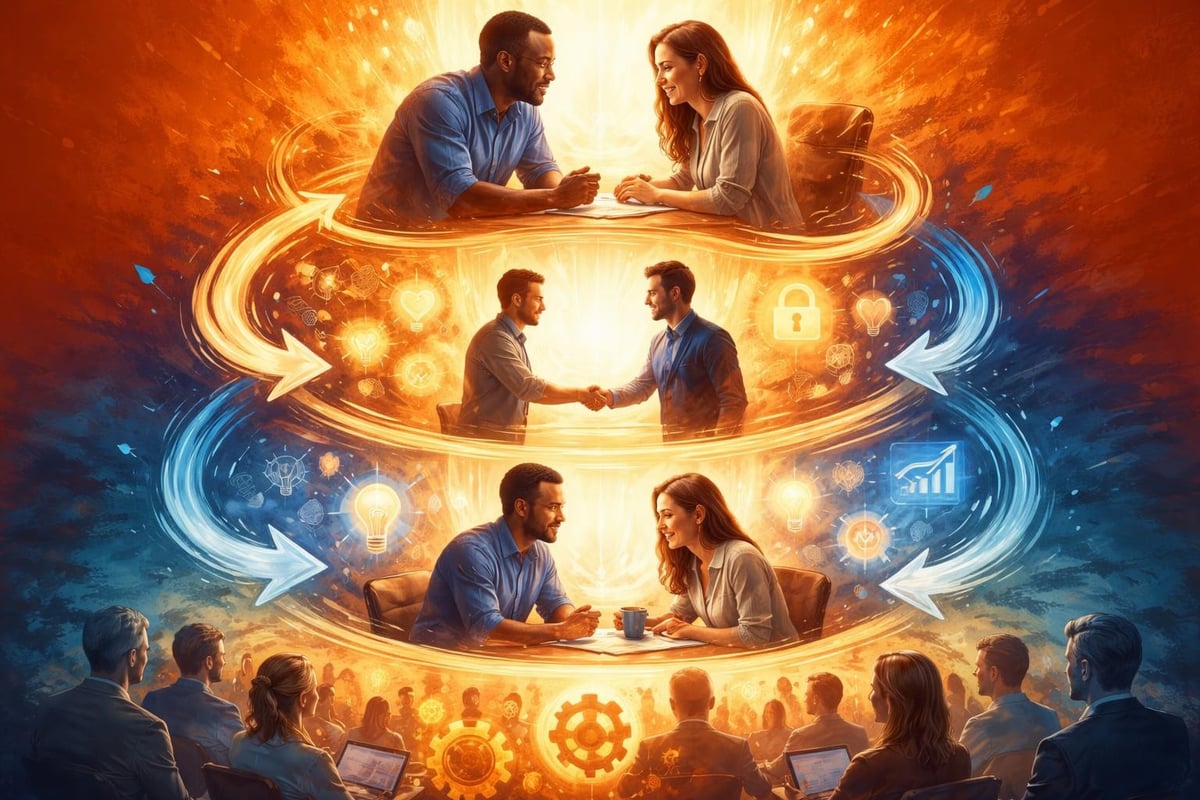 Presence coaching framework showing attention, awareness, and authentic engagement