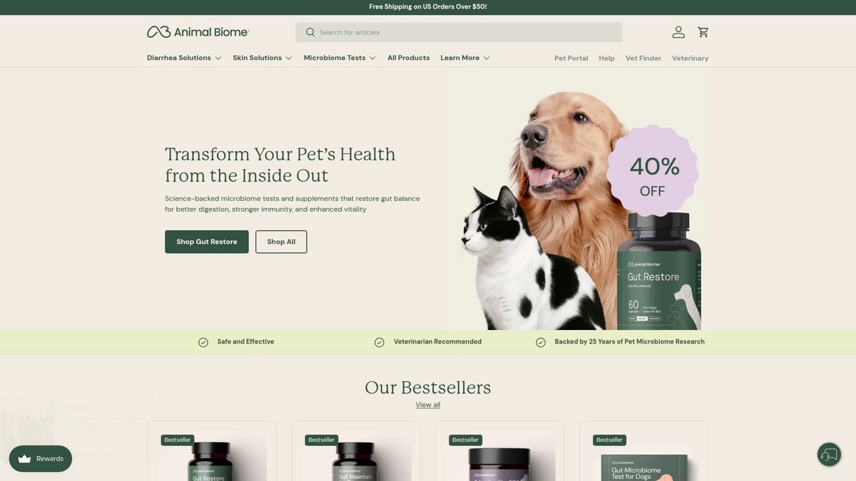 7 Essential Dog Gut Health Supplement Picks for 2025 - AnimalBiome Gut Restore Supplement