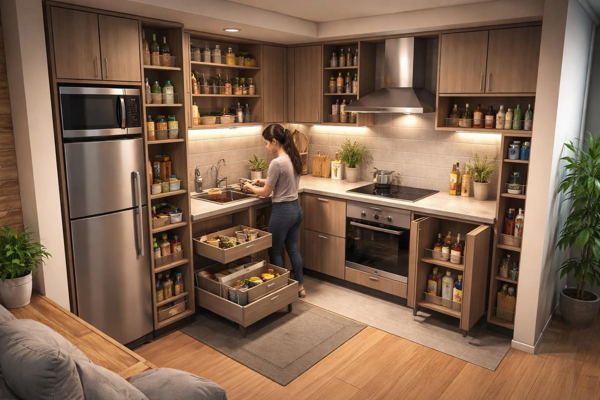 Compact kitchen layout optimization