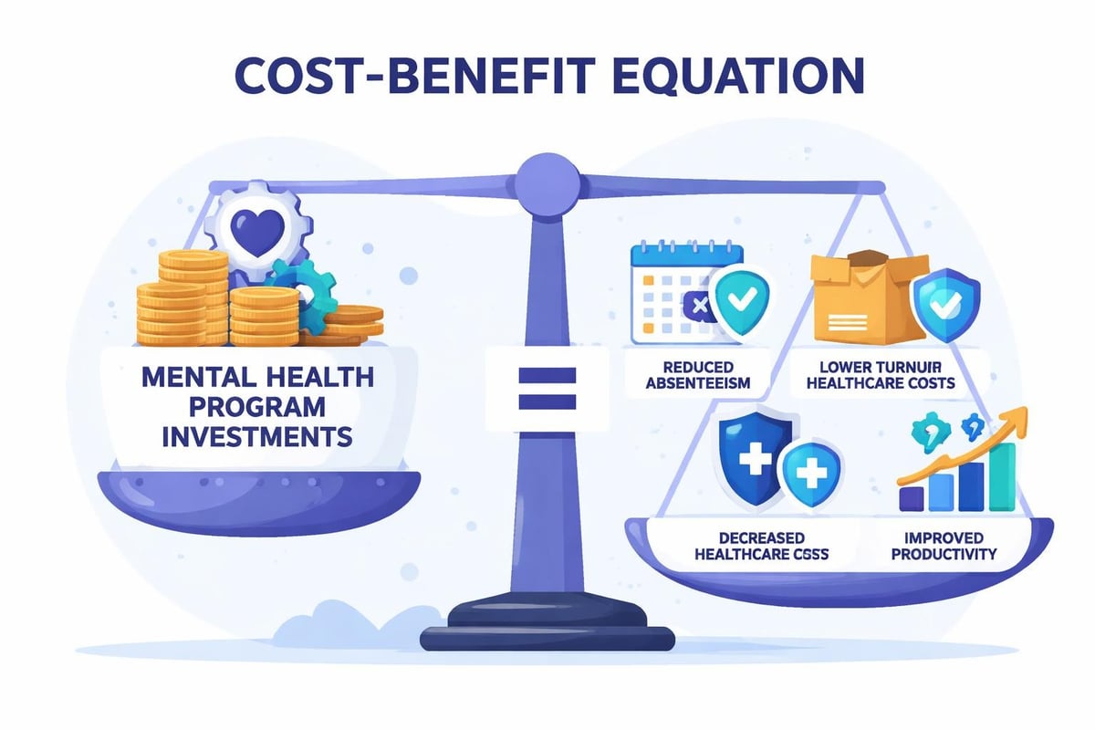 Mental health program ROI components
