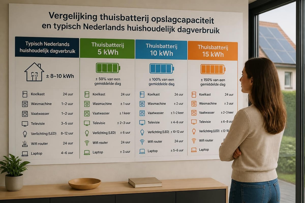 Batterijcapaciteit versus dagelijks verbruik