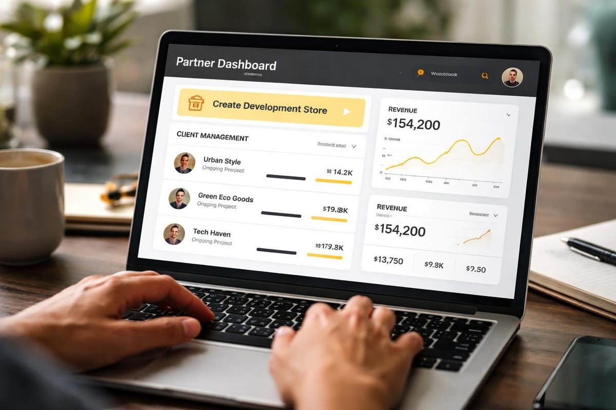 Shopify Partner Dashboard interface