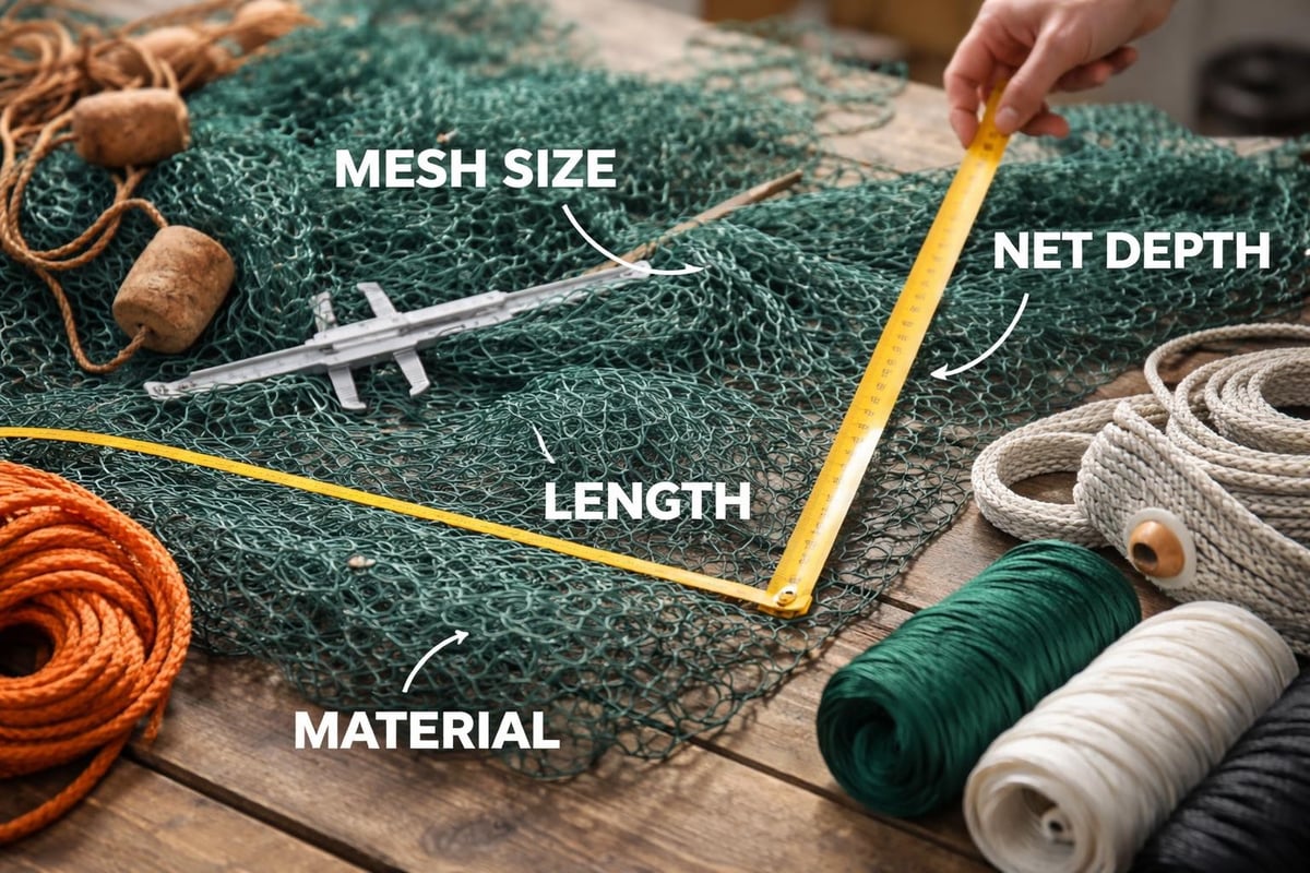 Commercial fishing net specifications