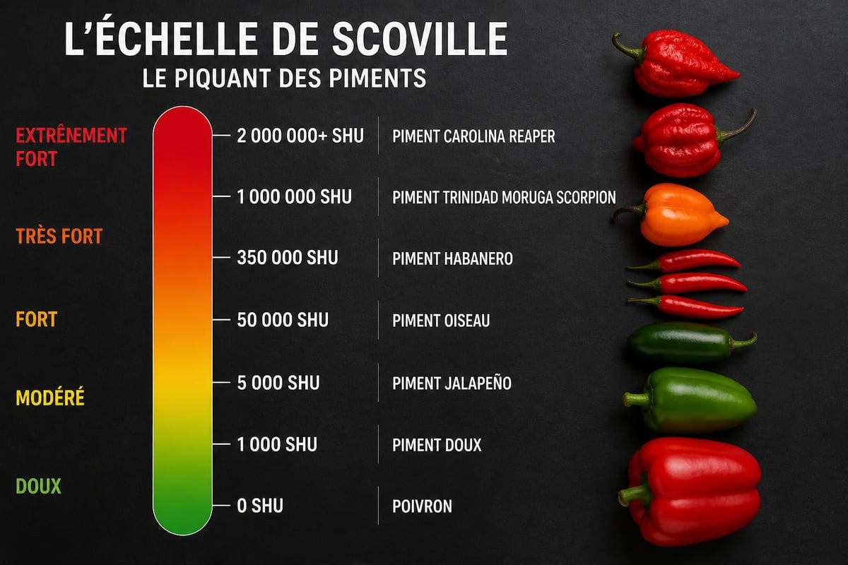 Échelle de Scoville et concentration en capsaïcine