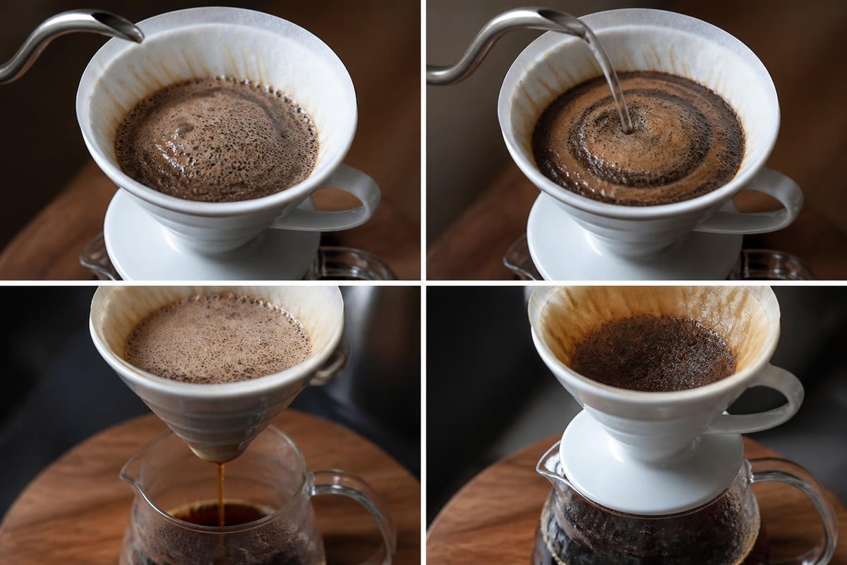 Pour over extraction process