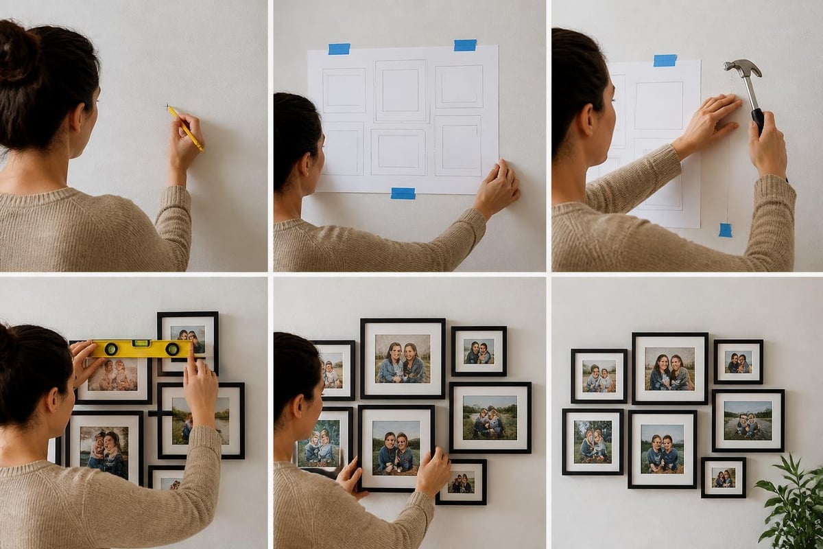 Gallery wall installation