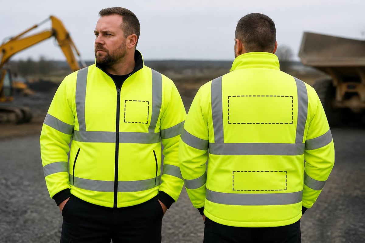 High vis jacket branding placement