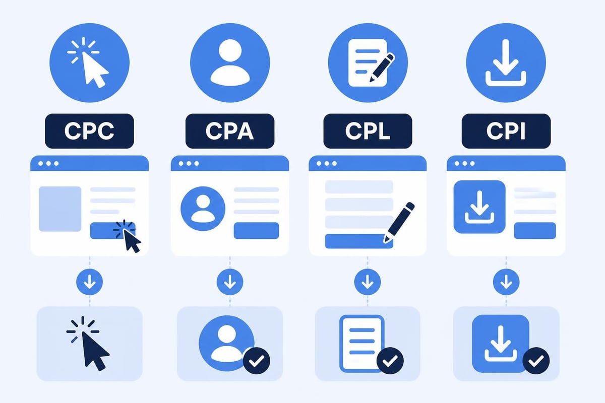 Performance marketing pricing models comparison