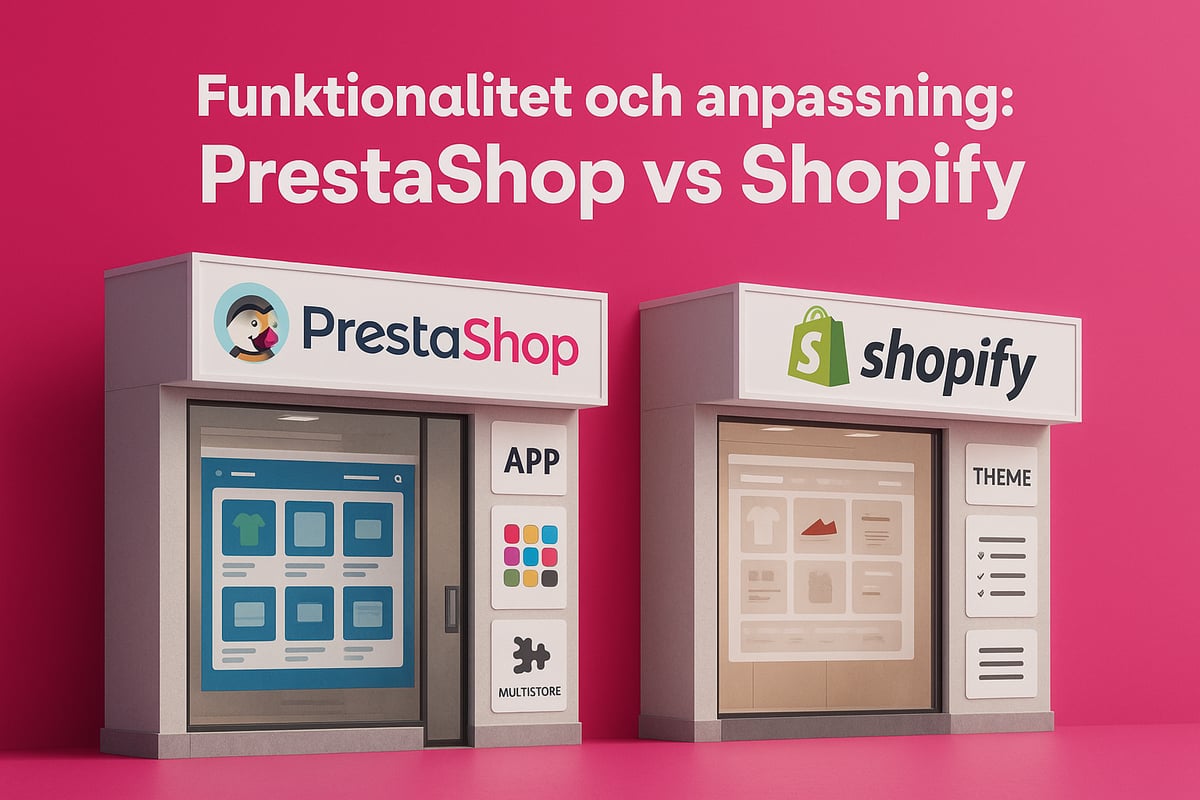 Prestashop Shopify Versus: Vilken Plattform 2026? 2 Funktionalitet & Anpassning: Vad kan du bygga?