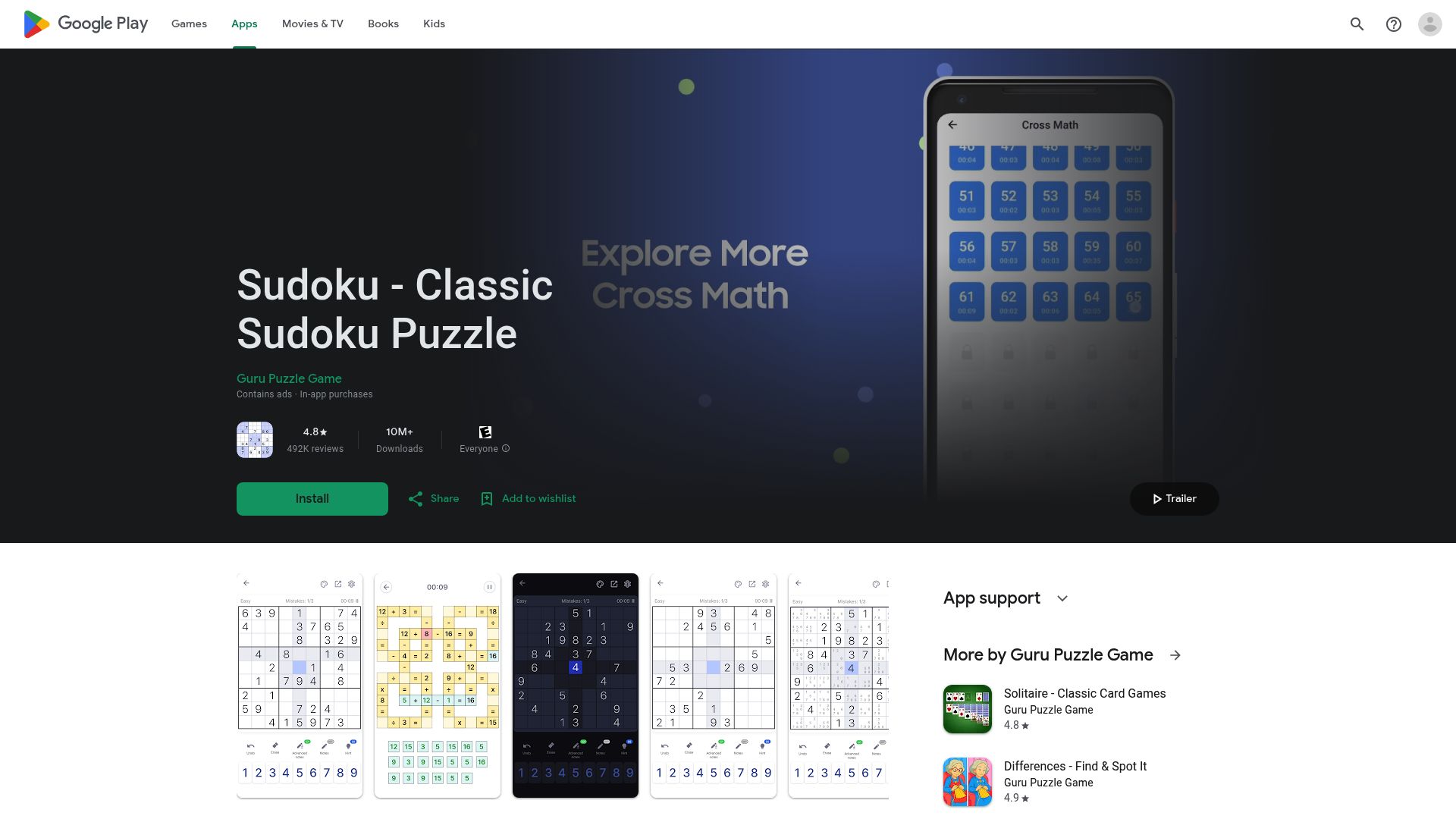 5 Best Sudoku App Free Options to Try in 2025 - Sudoku - Classic Sudoku Puzzle (Guru Puzzle Game)