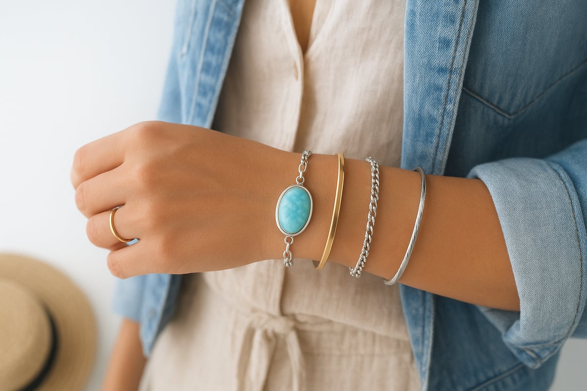 How to Style Larimar Bracelets