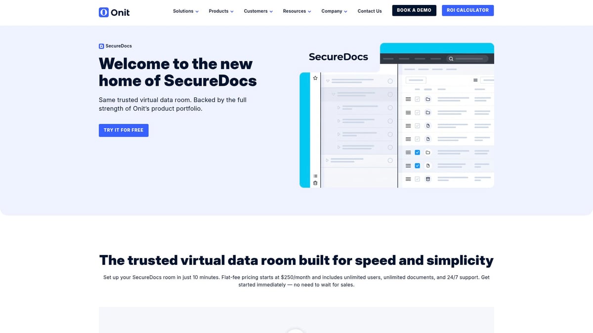 7 Essential Electronic Data Room Providers for 2026 - SecureDocs