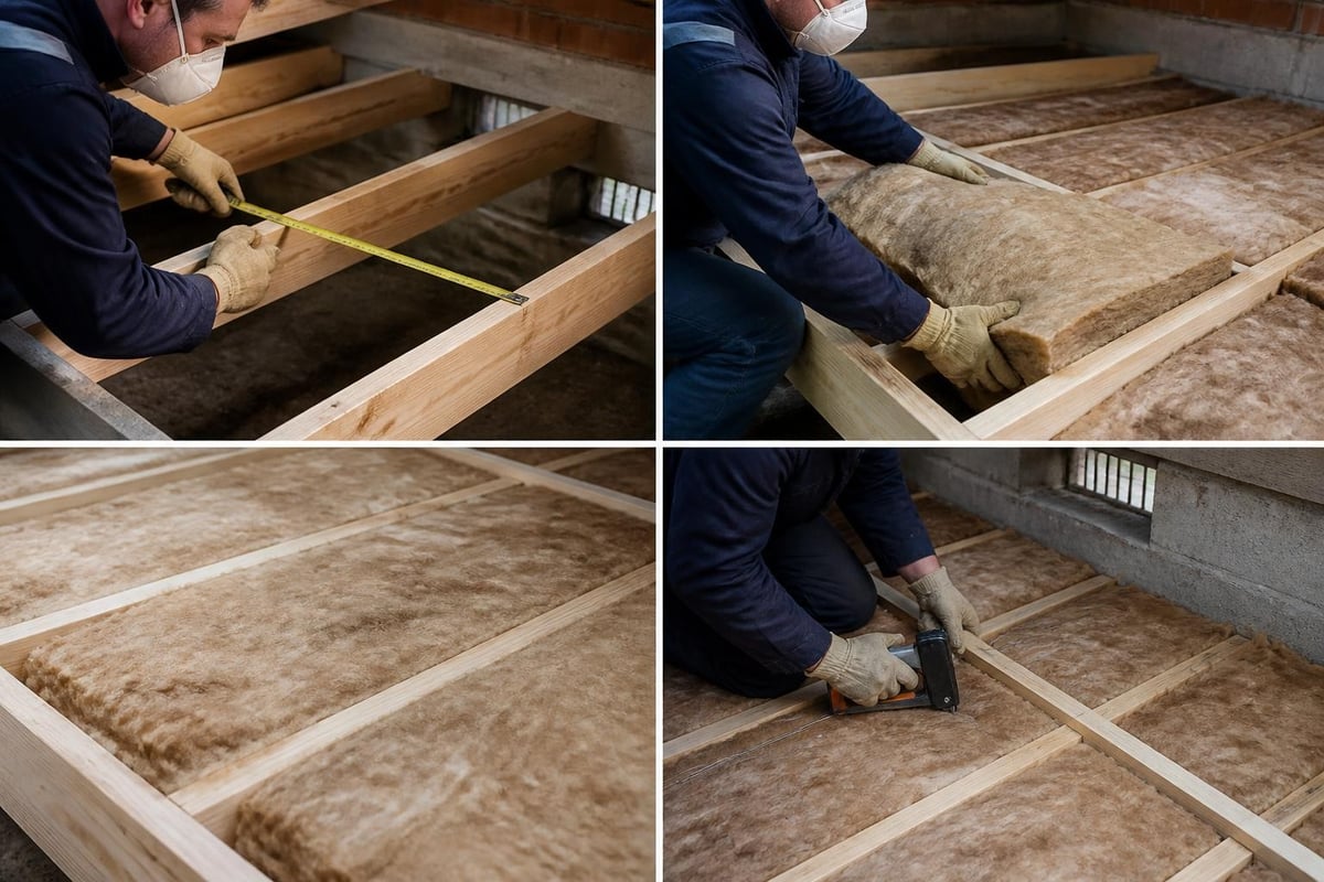 Underfloor insulation installation steps