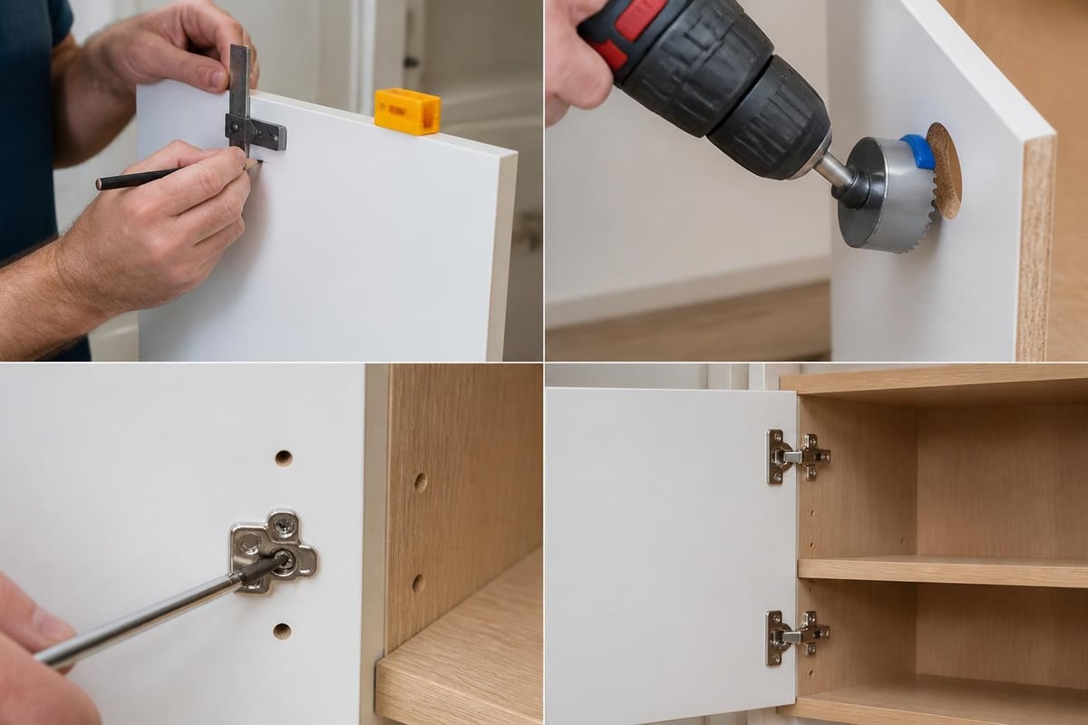 Hinge installation steps