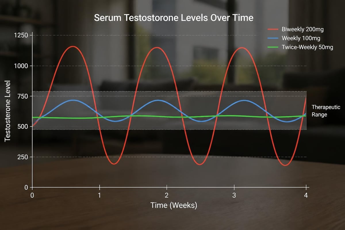 Testosterone injection frequency comparison