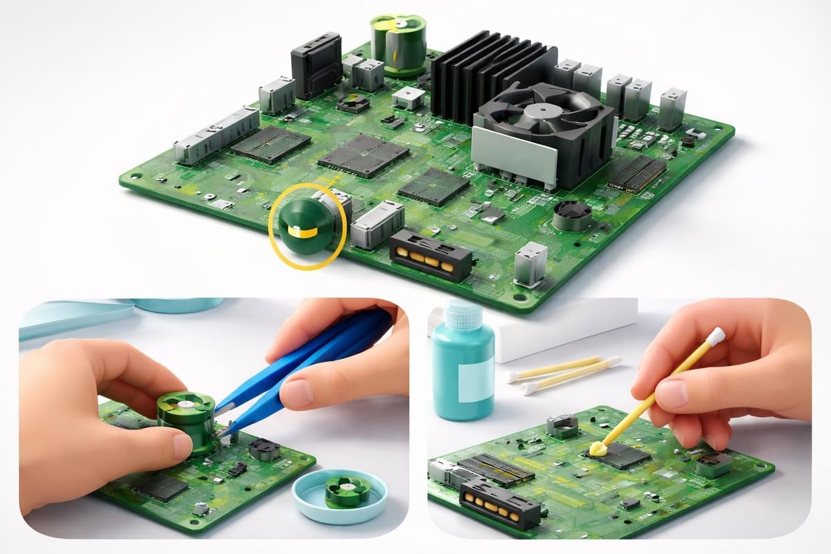 Clock capacitor removal process