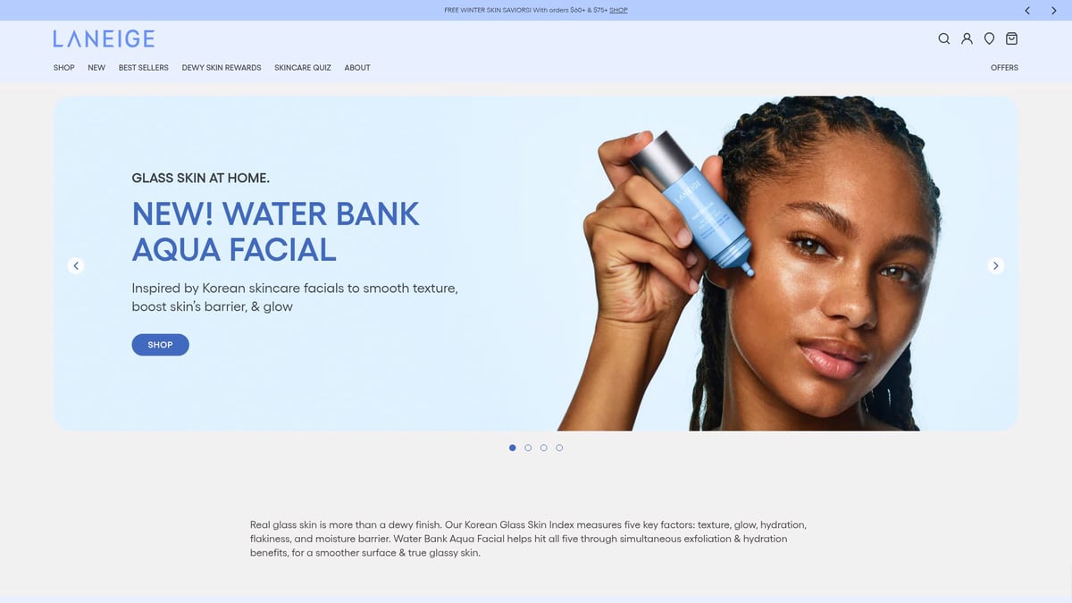 9 Essential Korean Shop Beauty Finds for Glowing Skin in 2026 - 2. Laneige Water Bank Blue Hyaluronic Cream