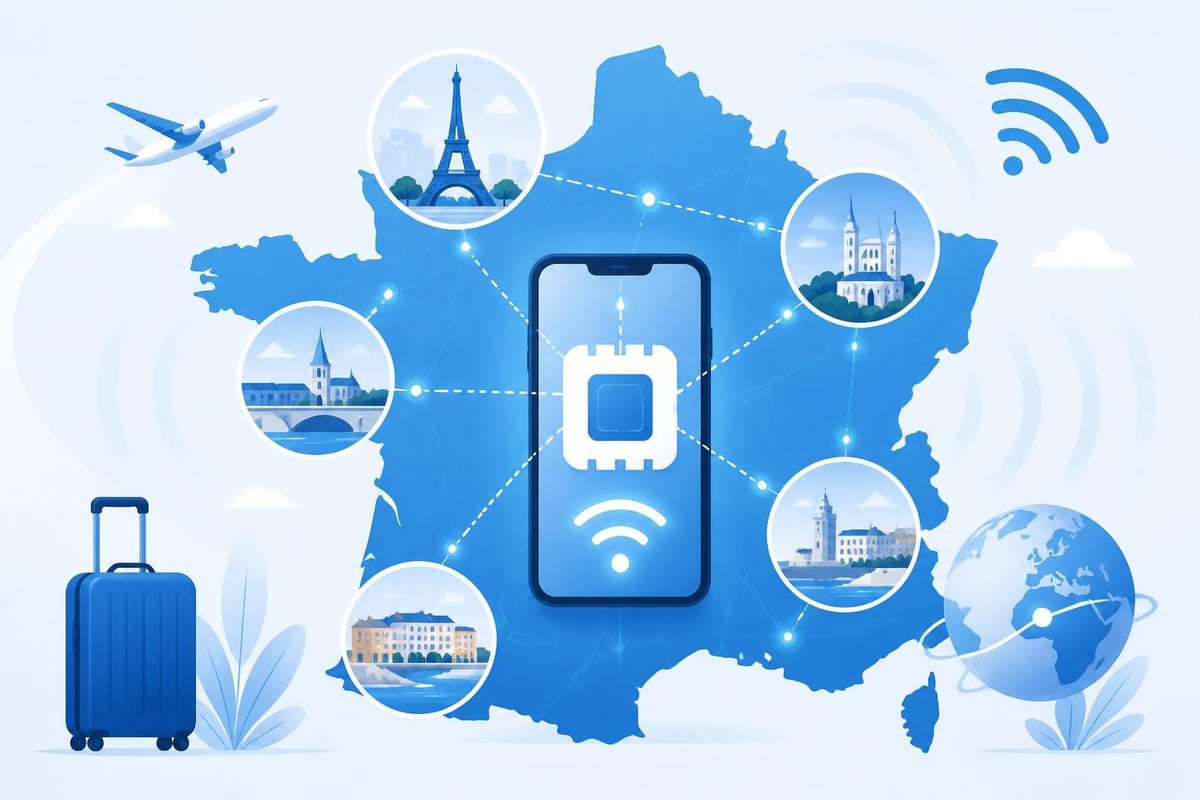 France eSIM network coverage map