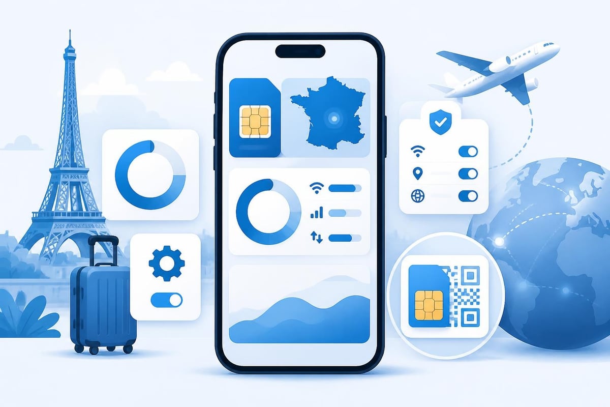 France eSIM data management dashboard