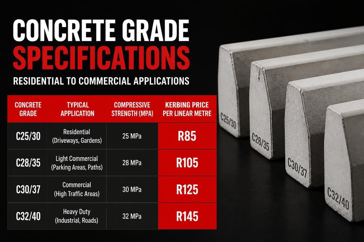 Concrete grade comparison