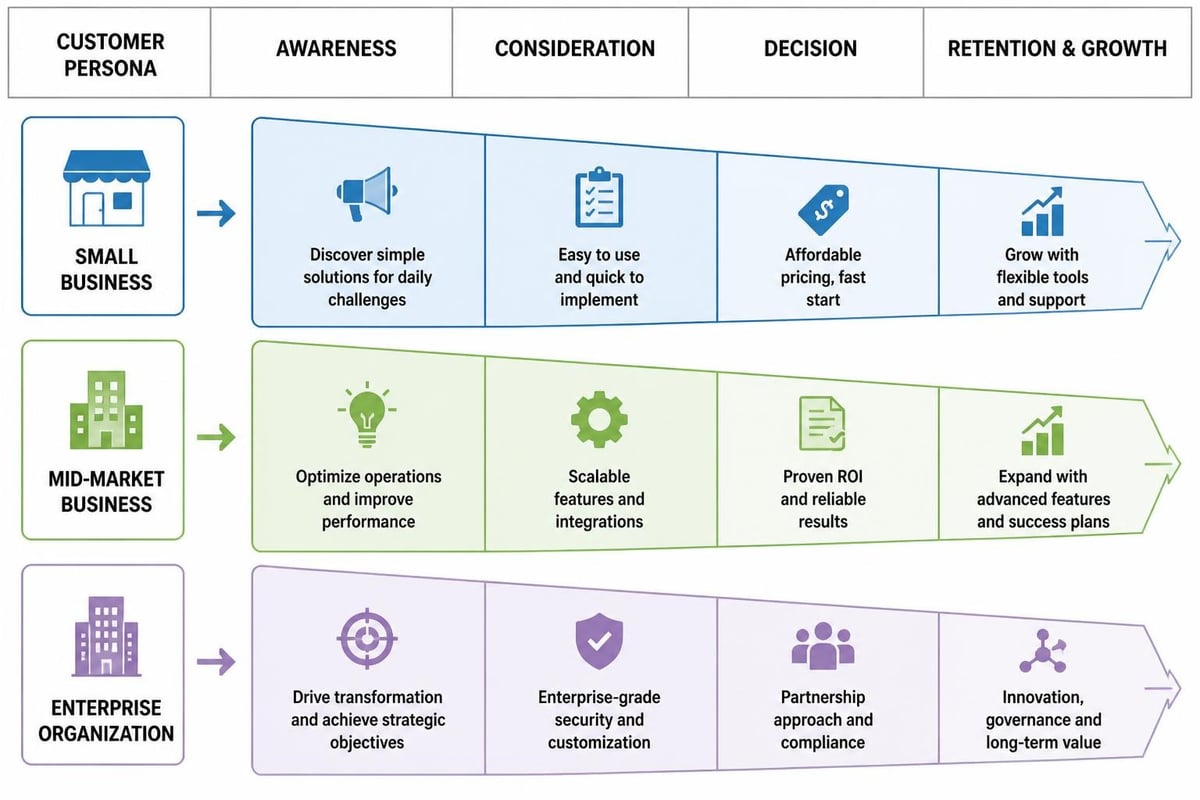Segmented funnel paths
