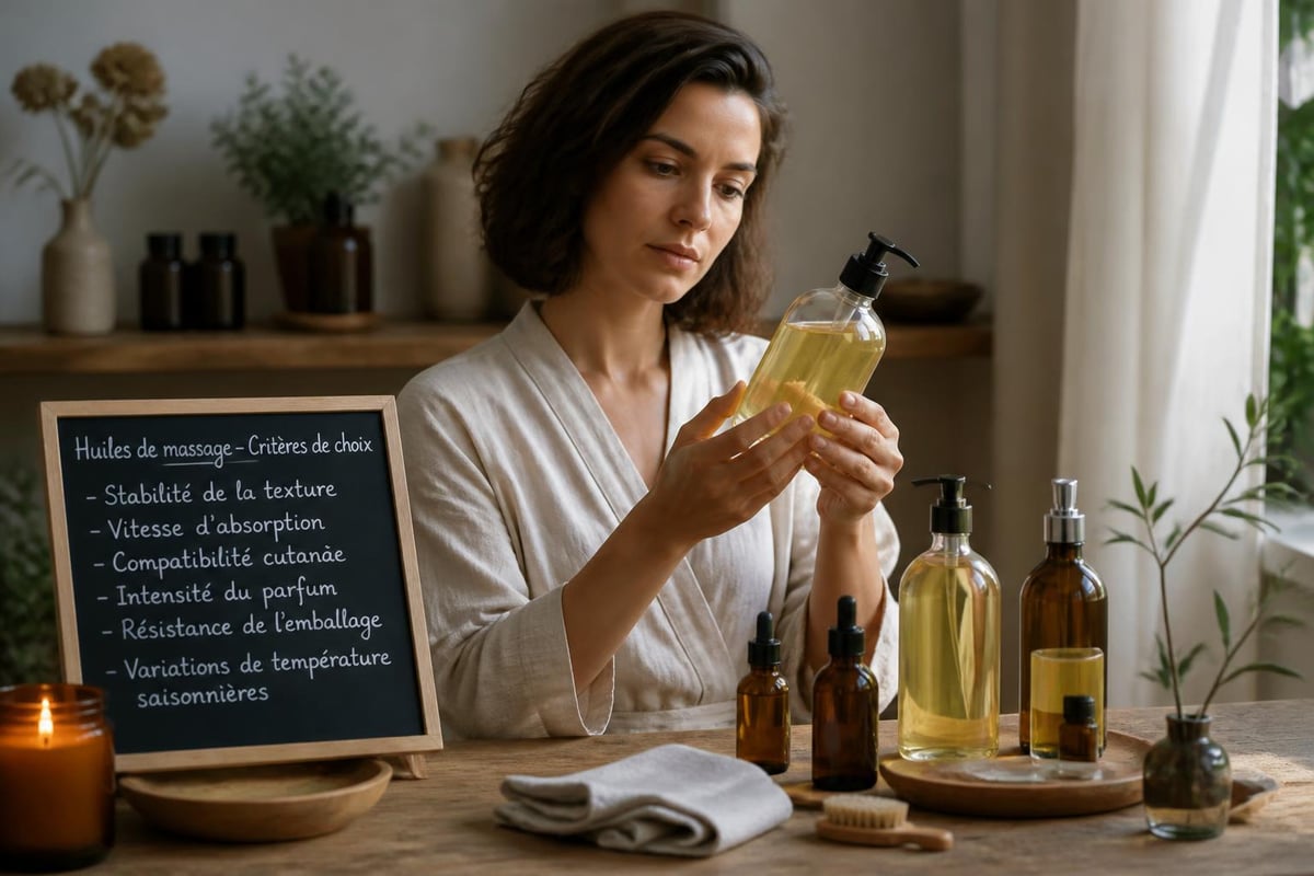 Critères de sélection d'huile de massage